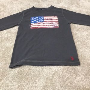 Us polo assassin long sleeve american flag shirt